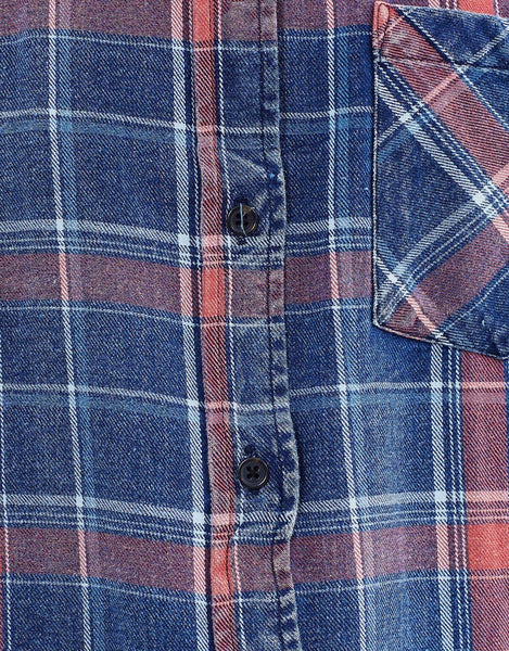 Checkered Up Shirt - blue, blush