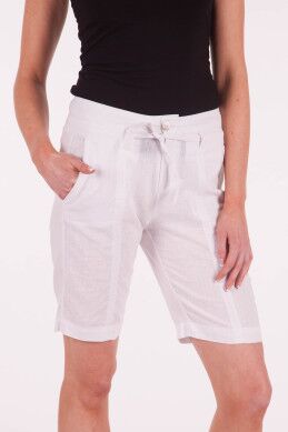 Linen White Shorts