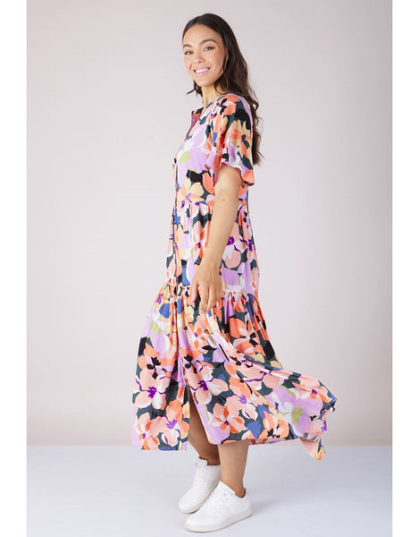Isla printed floral maxi dress