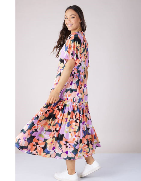 Isla printed floral maxi dress